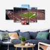 California, US Decor Wall Art American Soccer Team Canvas Printing 5 Piece Posters Stadium Picture Modern Artwork for Boys Bedroom Living Room Decorations Stretched and Framed Ready to Hang(60"Wx32"H) view 2