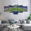 American Sports Wall Decor Gillette Stadium 5 Pieces Canvas Wall Art Football/Soccer Stadium Pictures for Living Room Decor Sports Game Paintings Prints Poster Artwork Framed Ready to Hang (50"Wx24"H) view 2