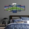 American Sports Wall Decor Gillette Stadium 5 Pieces Canvas Wall Art Football/Soccer Stadium Pictures for Living Room Decor Sports Game Paintings Prints Poster Artwork Framed Ready to Hang (50"Wx24"H) view 3
