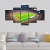 5 Piece American Football Decor Wall Art Cleveland First Energy Stadium Canvas Painting Sports Posters Picture Modern Artwork for Bedroom Living Room Decor Stretched Framed Ready to Hang (60"Wx32"H) view 3