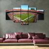 American Decor Wall Art Dolphins Sports Soccer Stadium 5 Pcs Canvas Printing Posters Picture Florida, US Artwork for Boys Bedroom Living Room Decorations Stretched and Framed Ready to Hang (60"Wx32"H) view 2