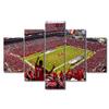 5 Pieces Red and Blue Canvas Wall Art Raymond James Stadium American Soccer Team Buccaneers Art Print for Wall Living Room Decor Football Posters Gift for Men Boys Room Decor Ready to Hang (60"Wx32"H) view 1