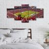 5 Pieces Red and Blue Canvas Wall Art Raymond James Stadium American Soccer Team Buccaneers Art Print for Wall Living Room Decor Football Posters Gift for Men Boys Room Decor Ready to Hang (60"Wx32"H) view 2