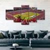 5 Pieces Red and Blue Canvas Wall Art Raymond James Stadium American Soccer Team Buccaneers Art Print for Wall Living Room Decor Football Posters Gift for Men Boys Room Decor Ready to Hang (60"Wx32"H) view 3