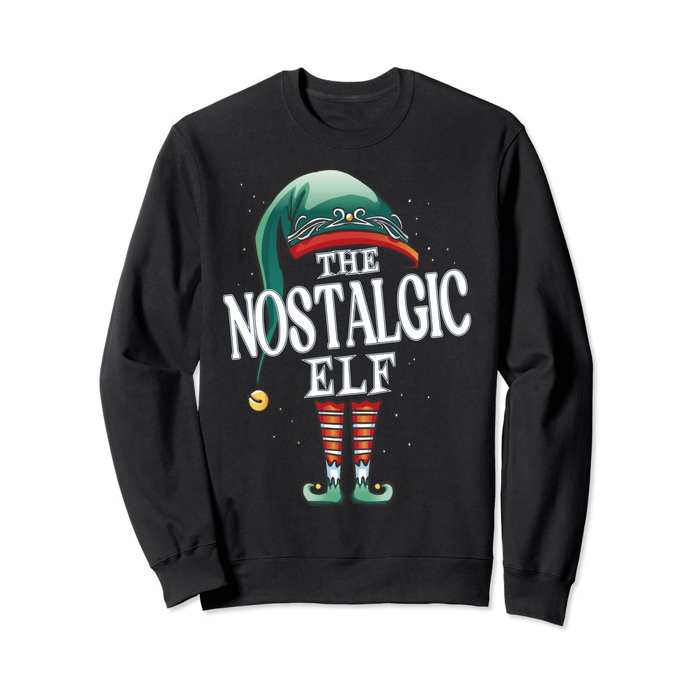 Nostalgic Elf Christmas Group Xmas Pajama Party Sweatshirt