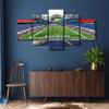 5 Pieces Canvas Wall Art, American Soccer Greater Boston Gillette Stadium Art Print for Wall Decor, Football Sports Stadium Posters Paintings for Room Wall Modern Decor Framed Ready to Hang(60"Wx32"H) view 4