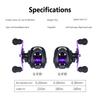 Adoolla Lure Low-Profile Reel, 6.3:1 Gear Ratio Ultra Smooth Baitcaster Fishing Reel, Long Casting Metal Fishing Baitcasting Reel AC2000 red (Left Hand) view 4