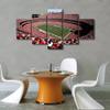 5 Panel American Soccer Decor Wall Art Chiefs Sports Stadium Paintings Sports Pictures Giclee Artwork Missouri, US Home Wall Decor for Living Room Framed Gallery-Wrapped Ready to Hang (60" Wx32 H) view 4