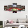 Canvas Wall Art American Decor Atlanta Soccer Sport Pictures Paintings 5 Panel Canvas Wall Art Falcons Mercedes-Benz Stadium Artwork Home Decor for Living Room Giclee Framed Ready to Hang (50"Wx24"H) view 2