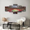 Canvas Wall Art American Decor Atlanta Soccer Sport Pictures Paintings 5 Panel Canvas Wall Art Falcons Mercedes-Benz Stadium Artwork Home Decor for Living Room Giclee Framed Ready to Hang (50"Wx24"H) view 4