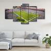 5 Panels Wall Art American Soccer Poster on Canvas Framed Art Sport Paintings Home Decor Sports Stadium Artwork Picture Giclee Canvas Wall Art Print for Modern Classroom Home Decoration (60" Wx32 H) view 2