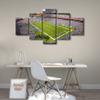 5 Panels Wall Art American Soccer Poster on Canvas Framed Art Sport Paintings Home Decor Sports Stadium Artwork Picture Giclee Canvas Wall Art Print for Modern Classroom Home Decoration (60" Wx32 H) view 4
