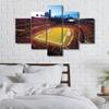 5 Piece Chicago Wall Art Soldier Field Paintings Home Decor American Soccer Prints on Canvas Sports Stadium Modern Artwork Stadium Picture for Living Room Framed Stretched Ready to Hang (60" Wx40 H) view 2