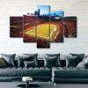 5 Piece Chicago Wall Art Soldier Field Paintings Home Decor American Soccer Prints on Canvas Sports Stadium Modern Artwork Stadium Picture for Living Room Framed Stretched Ready to Hang (60" Wx40 H) view 3