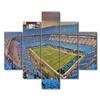 American Soccer Poster Wall Art 5 Piece Bank of America Stadium Room Decor Canvas Printing Posters Blue Sports Wooden Framed Artwork Picture for Boys Bedroom Home Decorations Ready to Hang(60"Wx40"H) view 1