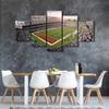5 Panel Wall Art American Soccer Poster on Canvas Framed Art Sport Paintings Home Decor Los Angeles SoFi Stadium Artwork Picture Giclee Print for Modern Home Decoration Framed Ready to Hang(60"Wx32"H) view 4