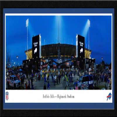 Highmark Stadium, Home of the Buffalo Bills - 42x15.5-inch Single Mat, Select Framed Picture by Blakeway Panoramas