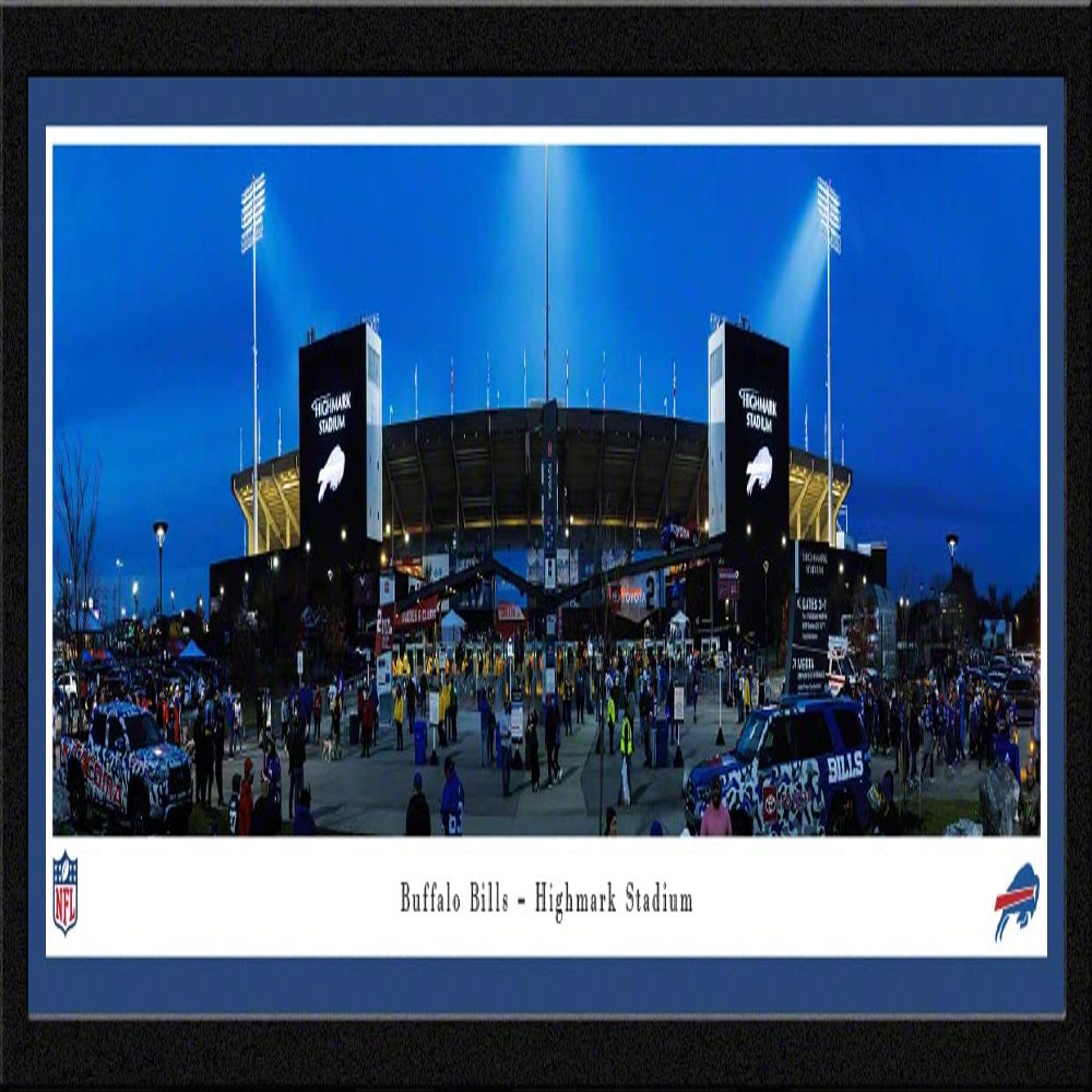 Highmark Stadium, Home of the Buffalo Bills - 42x15.5-inch Single Mat, Select Framed Picture by Blakeway Panoramas