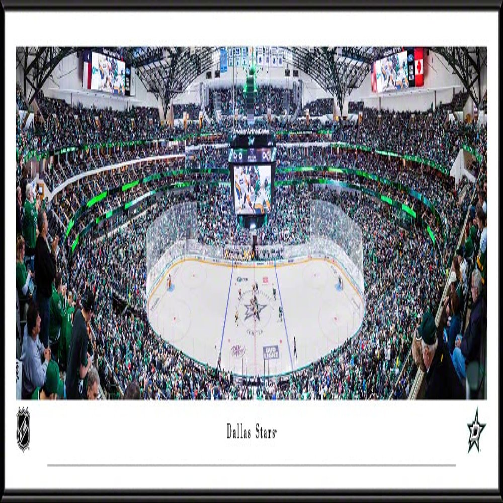 Dallas Stars - 40.25x13.75-inch Standard Framed NHL Print by Blakeway Panoramas