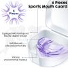 TOODOO 6 Pieces Braces Mouth Guard Kids Sports Mouth Guard for Kids Double Football Youth Mouthguards for Boxing Football Hockey Karate Basketball (Transparent Purple) view 2