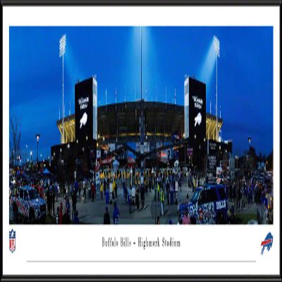 Highmark Stadium, Home of the Buffalo Bills - 40.25x13.75-inch Standard Framed Print by Blakeway Panoramas