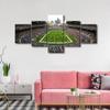 Soccer Wall Decor Seattle, Washington, USA 5 Pieces Canvas Wall Art Pictures for House Wall Decoration Soccer Game Paintings Prints Poster Century Link Field Artwork Framed Ready to Hang (50"Wx24"H) view 3