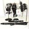 AMAZING HORSE STUFF Black Patent Nylon Driving Harness for Single Horse Cart with White Piping/Trim (Full, Cob, Pony, Shetland & Mini) (Shetland) view 1