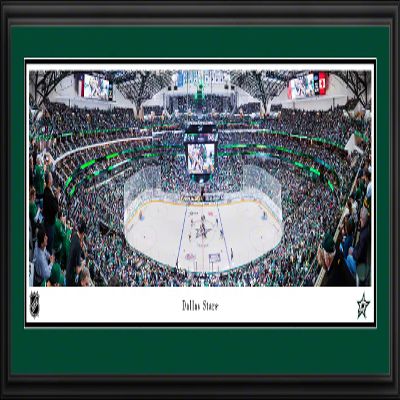 Dallas Stars - 44x18-inch Double Mat, Deluxe Framed NHL Picture by Blakeway Panoramas