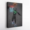 Jayson Tatum Poster Neon Boston Celtics NBA Canvas Wall Art Home Decor Framed Poster Man Cave Gift(Canvas Ready To Hang, 12"x18") view 1