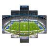New York Soccer Wall Art 5 Piece Football Stadium Room Decor Canvas Printing Posters MetLife Stadium Sports Framed Artwork Soccer Picture for Boys Bedroom Home Wall Decor Ready to Hang (60" Wx40 H) view 1