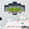 New York Soccer Wall Art 5 Piece Football Stadium Room Decor Canvas Printing Posters MetLife Stadium Sports Framed Artwork Soccer Picture for Boys Bedroom Home Wall Decor Ready to Hang (60" Wx40 H) view 2
