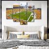 5 Piece Canvas Wall Art Sports Heinz Field Paintings Football Canvas Prints American Pittsburgh Soccer Sport Artwork Stadium Picture for Living Room Bedroom Framed Stretched Ready to Hang (60"Wx40"H) view 3