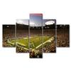 5 Pieces Green Bay Football Canvas Wall Art, American Sports Stadium Lambeau Field Art Prints for Home Wall Decor, Soccer Posters Gift for Men Boys Room Living Room Decor Poster Painting (60"Wx32"H) view 1