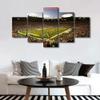 5 Pieces Green Bay Football Canvas Wall Art, American Sports Stadium Lambeau Field Art Prints for Home Wall Decor, Soccer Posters Gift for Men Boys Room Living Room Decor Poster Painting (60"Wx32"H) view 2