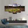 5 Pieces Green Bay Football Canvas Wall Art, American Sports Stadium Lambeau Field Art Prints for Home Wall Decor, Soccer Posters Gift for Men Boys Room Living Room Decor Poster Painting (60"Wx32"H) view 4
