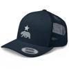RIVEMUG California Bear and Star Rep Your State Platinum Trucker Hat Embroidered Curved Bill Snapback Baseball Cap Men Women view 1