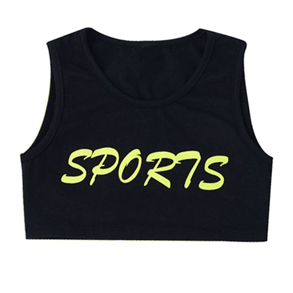 Moggemol Kids Girls Basic Sports Bra Sleeveless Crisscross Keyhole Back Crop Top for Dance/Yoga/Running Type A 8