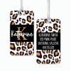 Personalized Luggage Tag, Custom Luggage Tag, Travel Gift, Custom Address Tag, Travel Accessory/Leopard Cheetah White Background Animal view 1