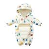 Baby Girl Winter Snowsuit Boys Girls Jumpsuit Outwear Snowsuit Padded Jacket Warm Romper Coat 0-18 (Beige, 6-12 Months) view 1