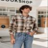 Cromoncent Men's Casual Plaid Flannel Long Sleeve Button Down Shirts, Khaki Brown, 4X-Large view 3