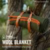 Texas Bushcraft Merino Wool Blanket for Camping Hiking and Backpacking  Water Fire Resistant Camp Car is Fast-Warming Durable with Double-Stitched Edging (66 x 90) Burnt Orange view 2
