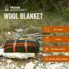 Texas Bushcraft Merino Wool Blanket for Camping Hiking and Backpacking  Water Fire Resistant Camp Car is Fast-Warming Durable with Double-Stitched Edging (66 x 90) Burnt Orange view 4