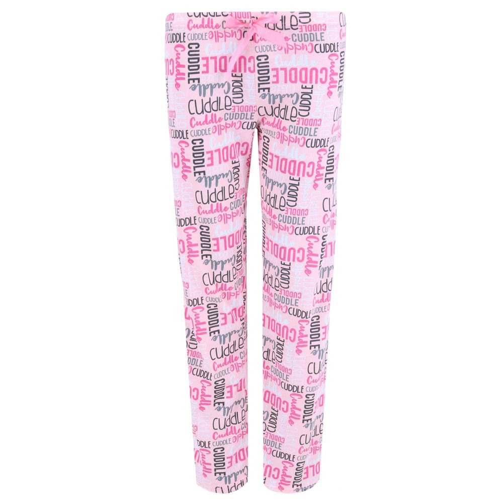 Roll Outta Bed Women's Plus Size Print Sleep Pants, 2X, White