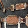 Showman Two-Tone Tooled Single Ear Leather Headstall & Breast Collar Set view 3