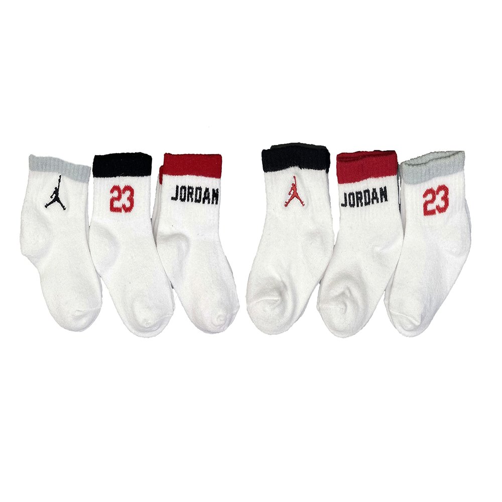 Nike Air Jordan Boys Jumpman Sports Socks (12-24 Months, White)
