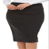 BGDK Stretch Ponti Midi Skirt for Women 27 Inch Length Pencil Skirt with Elastic Waist- Comfortable Fit Pencil Skirt - High Waist Pencil Skirt for Work, Office, Business, Church Black XSmall view 1