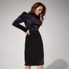 BGDK Stretch Ponti Midi Skirt for Women 27 Inch Length Pencil Skirt with Elastic Waist- Comfortable Fit Pencil Skirt - High Waist Pencil Skirt for Work, Office, Business, Church Black XSmall view 2