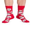 JNRB Men's Cotton Colorful Bright Crew Dress Socks Christmas Santa Elves Nutcracker Xmas Pattern, L-XL (Santa with sunglasses) view 3