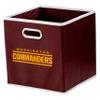Franklin Sports Washington Commanders NFL Storage Bin - Collapsible Cube Container + Basket - NFL Office, Bedroom + Living Room Dcor - Folding Storage Bin for Football Fans - 11"x11" view 1