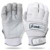 Franklin Sports MLB Batting Gloves - All Weather Pro Adult + Youth Batting Gloves Pair - Cold Weather Gloves - Baseball + Softball Batting Gloves - White + Chrome - Adult Medium view 1